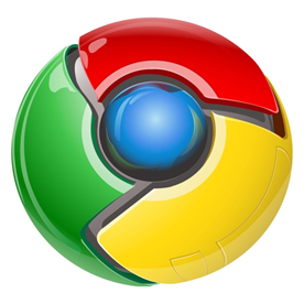Logo prohlížeče Google Chrome — nejrozšířenější internetový prohlížeč