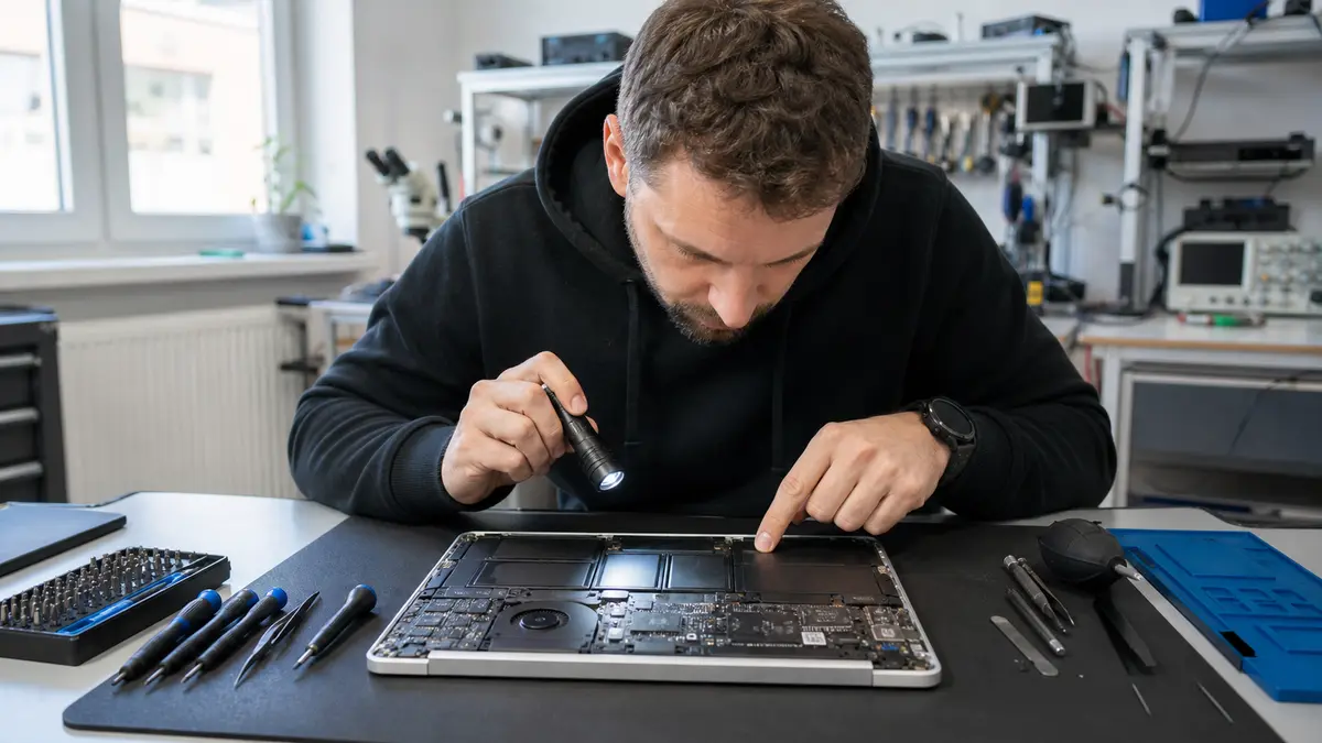 Oprava MacBooku v Brně: baterie, displej, klávesnice — co jde udělat mimo Apple a co ne